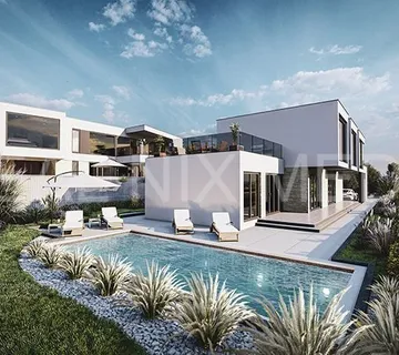 Zadar- zemljište s građ. dozvolom za vilu. Panoramski pogled na more. - cover