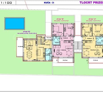 Stan B na prodaju u prizemlju stambene Zgrade 2 površine 72 m2 sa okućnicom od 66 m2 - cover