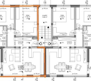 Stan na 1.katu, 120 m2, 2 spavaće sobe, garaža, parking, Štinjan, NOVO - cover