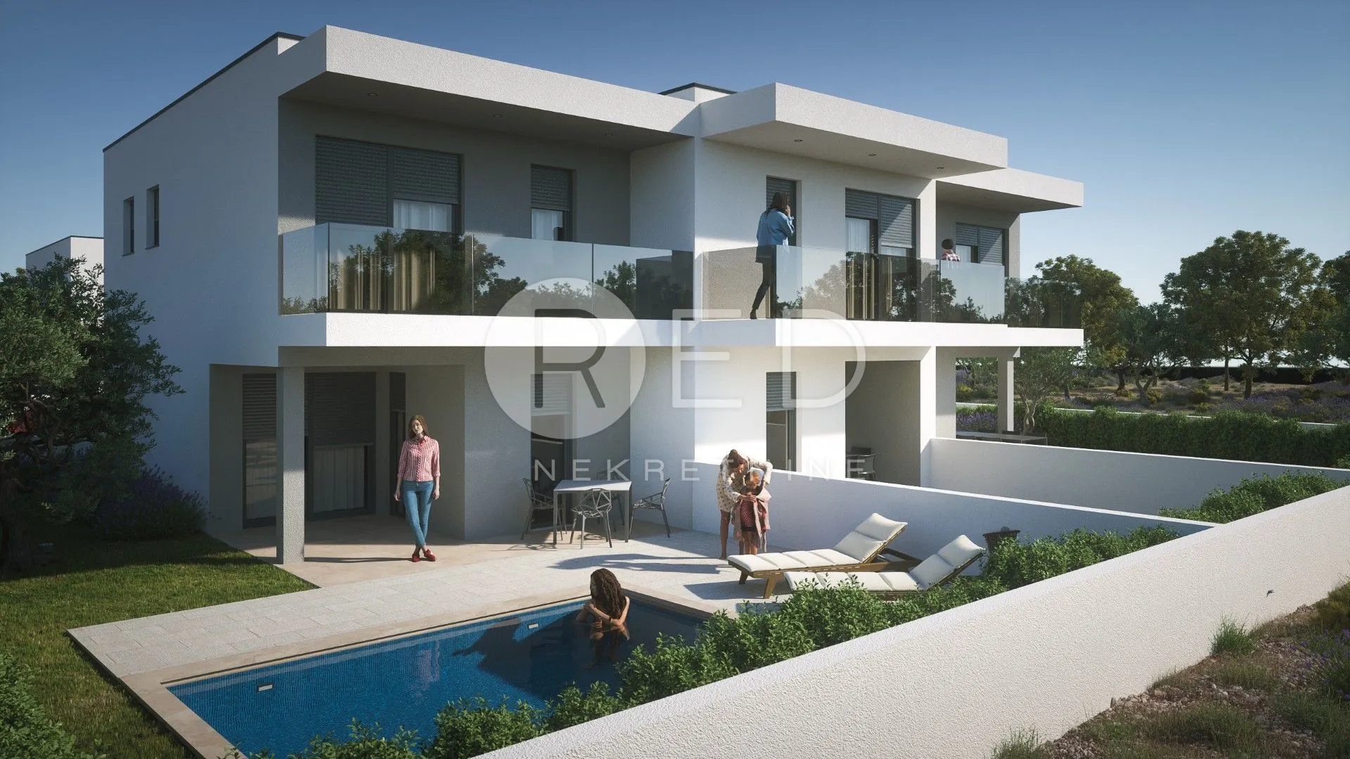 DVOETAŽNI STAN S BAZENOM S1 - VRSI, ZADARSKA - cover