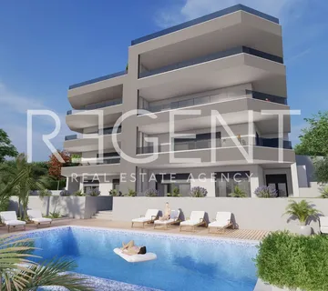 Trogir, Čiovo - Dvosoban stan s pogledom na more 96 m2 NOVOGRADNJA