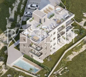 Trogir, Okrug Gornji - Dvosoban stan s loggiom 80 m2 novogradnja - Okrug Gornji, Okrug