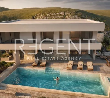 Trogir, Vinišće - Moderna vila s bazenom i pogledom na more - Vinišće, Marina