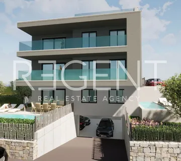 Trogir, Okrug Gornji - Penthouse s krovnom terasom i pogledom na more - Okrug Gornji, Okrug