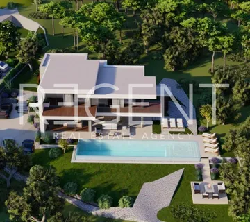 Trogir, Čiovo - Zemljište s projektom luksuzne vile - Arbanija, Trogir