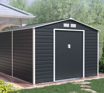 Vrtna metalna kućica 8,25 m² - 2,7 m x 3,1 m - ANTRAZIT - cover