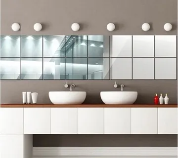 Zidna naljepnica ogledala 16 kom 20x20 cm - cover