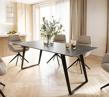 Blagovaonski stol Edge 200x100, Materijal: Keramika Laminam Nero Greco - cover
