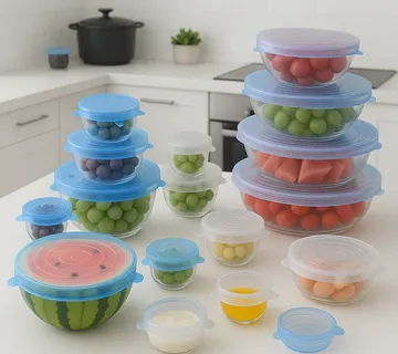 Rastezljivi silikonski poklopci set 6 poklopaca - cover