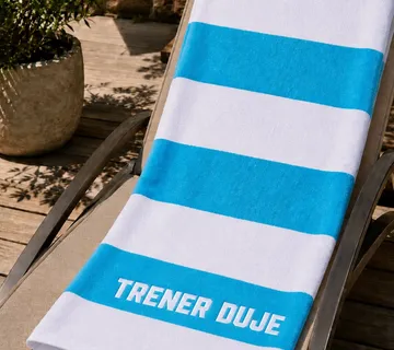 Ručnik za plažu s imenom za trenera (90x180cm) - Prozor, Otočac