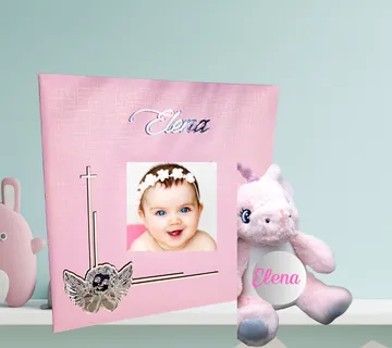 Personalizirani album i plišana igračka za djevojčicu - cover