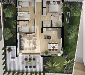 TROSOBAN STAN S VRTOM I GARAŽOM U MIRNOJ ZONI ZADRA - cover