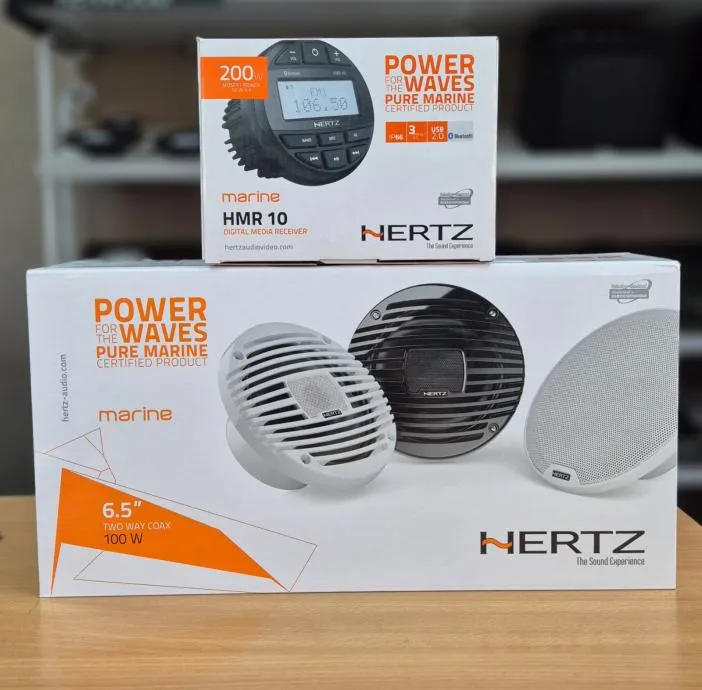Brodski radio HERTZ HMR 10 Marine + Brodski zvučnici HERTZ HEX 6.5 M - cover