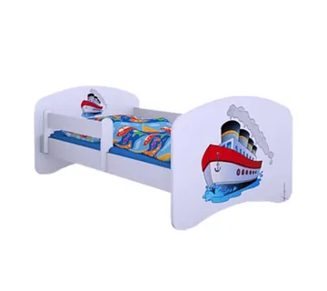 Drveni dječji krevet Happy brod bez ladice – 160*80 - cover