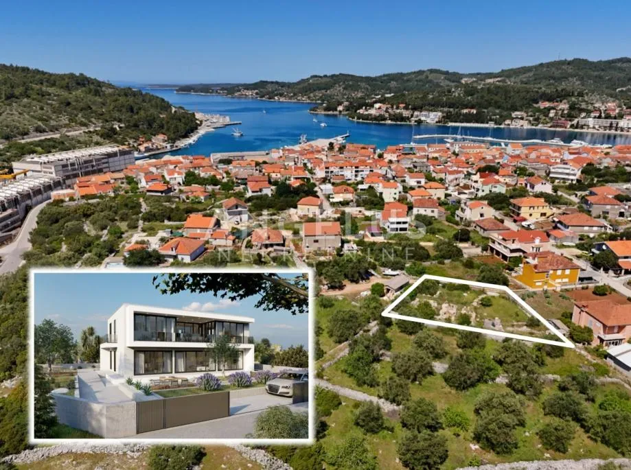 Korčula, Vela Luka, građevno zemljište s dozvolom - 786 m2 - PRILIKA! - cover