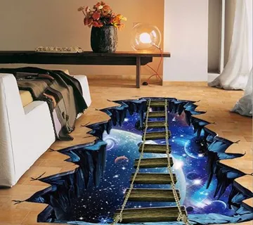 3D Wall sticker Space bridge dimenzije 90x60 cm - cover