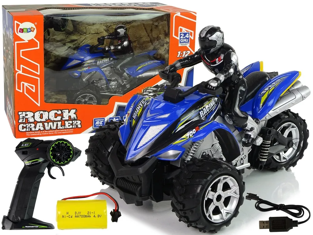 Quad Rock Crawler Tricycle Remote Controlled 1:12 2.4G Blue - cover