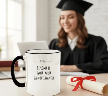 Šalica za diplomu – Personalizirani poklon za diplomiranje - Virje