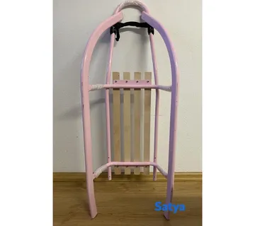 Dječje metalne sanjke Dodo Kubus roza - cover