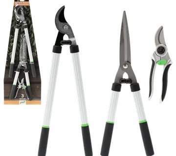 Set od 3 vrtne škare, duljine 20 / 51 / 54 cm - Pribislavec