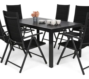 Ibiza set namještaja 150 cm crni / crni 6+1 - Pribislavec