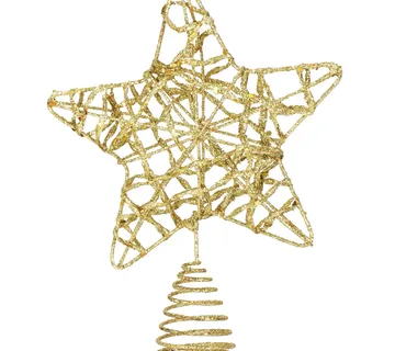 Božićni ukras “Zvijezda” – 14 × 27 cm, zlatna - Pribislavec