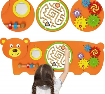 Viga teddy bear senzorna manipulativna ploča fsc montessori certifikat - Pribislavec