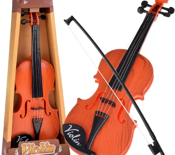 Plastična violina s gudalom, igračka za djecu, 42 cm, svjetlo smeđa - Pribislavec