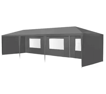 MultiGarden komercijalni vrtni paviljon šator – 3 × 9 m, 8 zidova, sivi - Pribislavec