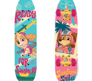 Dječji drveni skateboard Paw patrol plavo-roza - Pribislavec