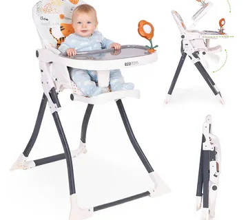 ECOTOYS sklopiva hranilica za bebe s igračkama, bijela - Pribislavec