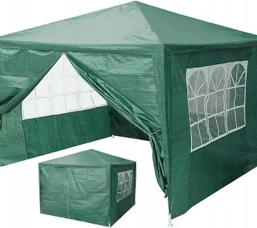 MultiGarden komercijalni vrtni paviljon šator – 3 × 3 m, 4 zida, zeleni - Pribislavec