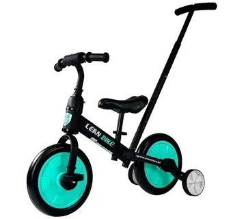Dječji bicikl bez pedala 3u1 crno-tirkizni - Pribislavec