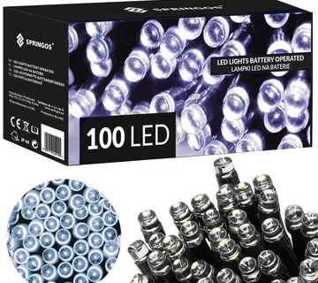 LED lampice na baterije – 100 lampica hladno bijela - Pribislavec