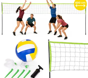 MultiGarden mreža za odbojku i badminton – 600 × 240 cm, sklopiva i izdržljiva - Pribislavec