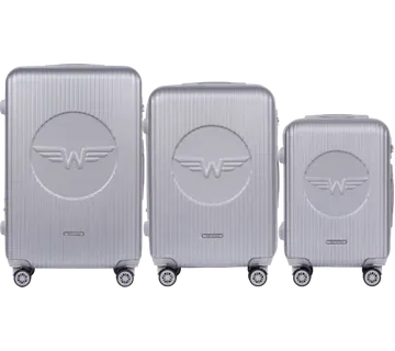Wings set od tri kofera Lastavica od ABS materijala veličine L M S srebrni - Pribislavec