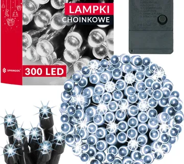 Lampice za božićno drvce 300 LED dioda hladno bijele - Pribislavec