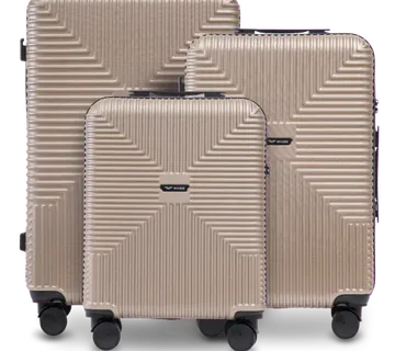 Wings set od 3 kofera PC ECO, champagne boje - Pribislavec