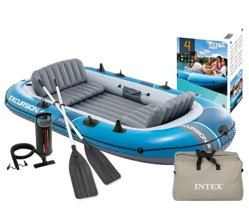 INTEX napuhujući čamac Excursion 4 za 4 osobe, s pumpom, 2 vesla i torbom, 66324 - Pribislavec