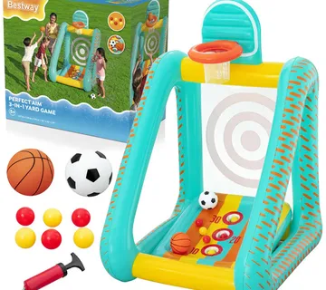 Bestway 3-u-1 vrtna igra košarka + nogomet + gol 127x109x178cm 52813 - Pribislavec