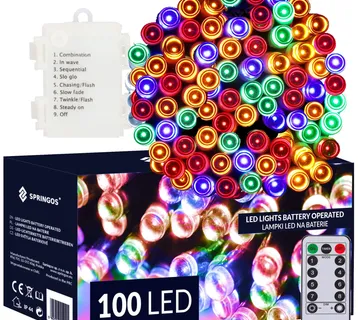 LED lampice na baterije – 100 lampica višebojne - Pribislavec