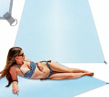 XXL prostirka za plažu 200x200cm plava - Pribislavec
