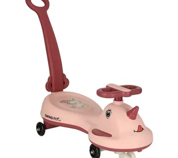 LED guralica za djecu s ručkom s svjetlećim rogom, unicorn pink - Pribislavec