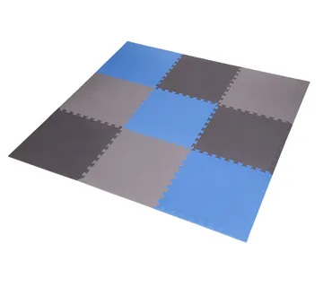 Set od 9 zaštitnih podloga u obliku slagalice za teretanu 60x60x1,0 cm plavo siva - Pribislavec