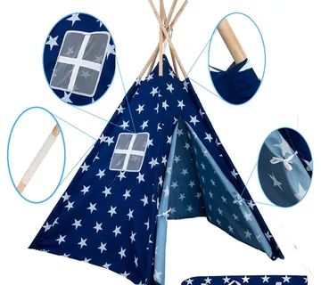 Enero Toys wigwam šator, plave zvjezdice - Pribislavec