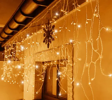 Springos zavesa s kapljicama, 300 LED, 12m, topla bijela - Pribislavec