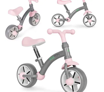 ECOTOYS balansni bicikl za djecu – EVA kotači, podesivo sjedalo, sivi - Pribislavec