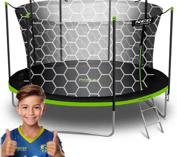 Neo-Sport vrtni trampolin 435 cm (14 ft) s unutarnjom mrežom i ljestvama - Pribislavec