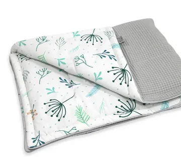 Pamučna deka Cotton-waffel 75x100 Pastel Sprigs i siva - Pribislavec