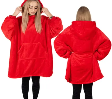 Springos mekana oversize majica u obliku deke, crvena - Pribislavec